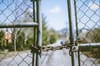 cyclone fence in shallow photography
