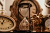 shallow focus of clear hourglass