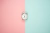 gray double bell clock