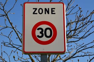 close up of a road sign