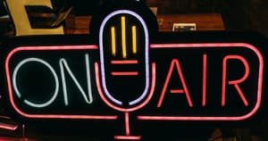 an illuminated text signage