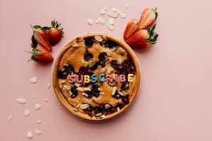 food on a pink surface